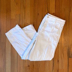 Everlane straight leg crop in ivory